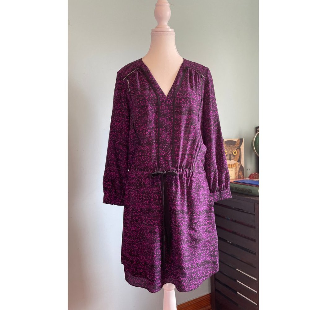 Rebecca Taylor Purple Silk Shift Dress Size 4
